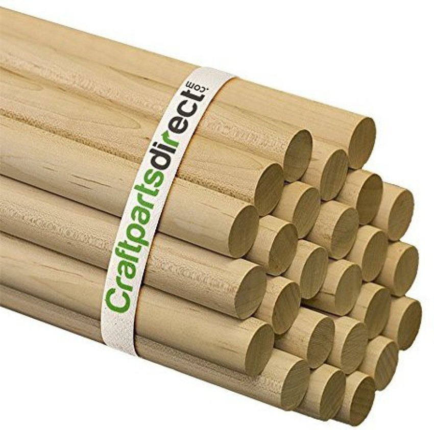3/4 Inch Maple Dowel Rod Sticks Unfinished Wood for Hobby Crafts