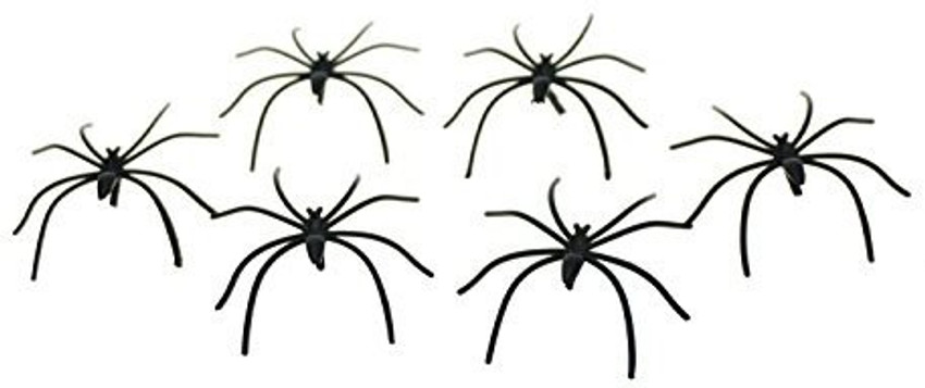 Bilipala Scary Plastic Spiders Small Fake Spider Joke Toys for