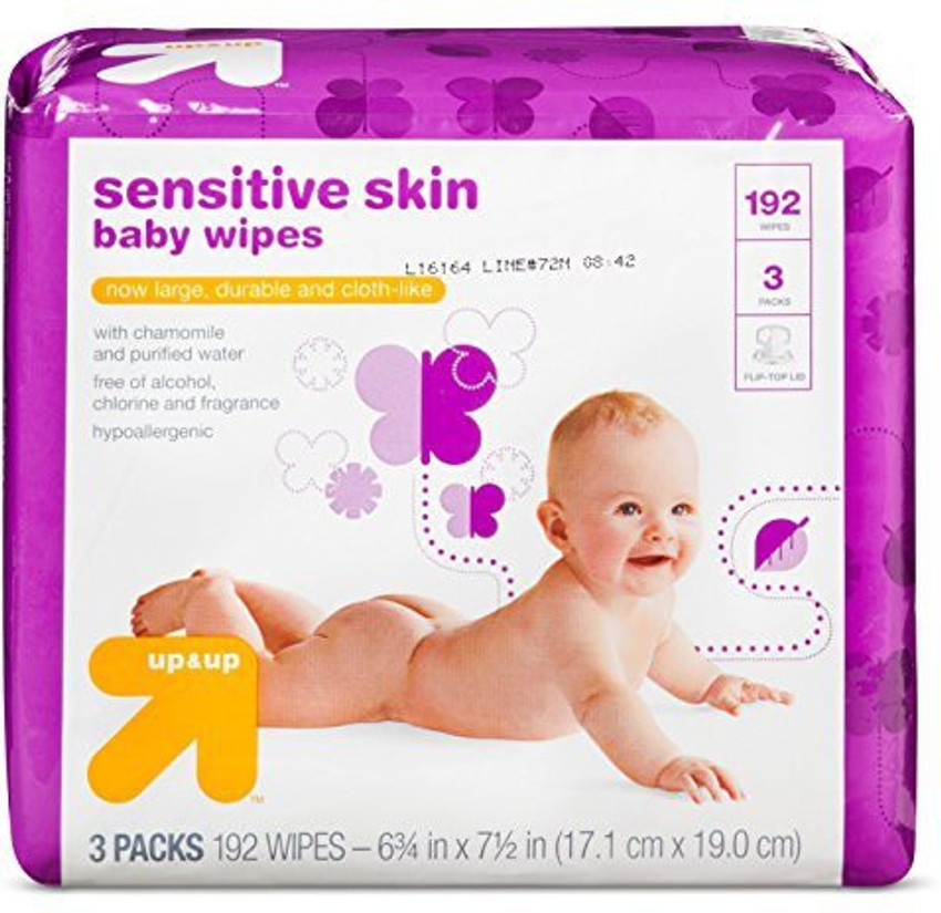 Unknown up up Sensitive Skin Baby Wipes 3 Packs of 64 Wipes