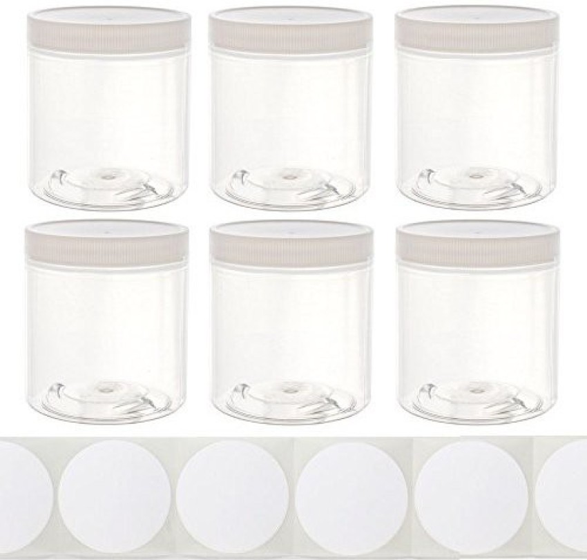 Chica and Jo 8Oz Slime Glue Putty Storage Containers Jars (6 Pack