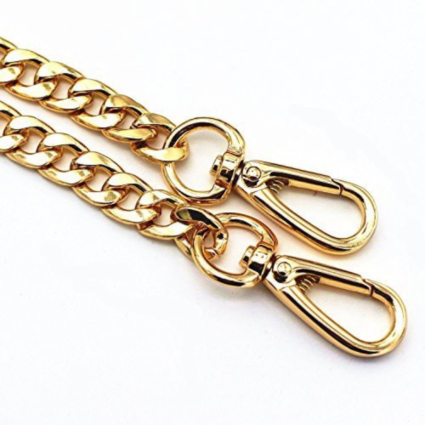 Genrc Mw 63 Diy Iron Flat Chain Strap Handbag Chains Accessories Purse  Straps Shoulder Cross Body Replacement Straps, With Metal Buckles (Gold) -  Mw 63 Diy Iron Flat Chain Strap Handbag Chains