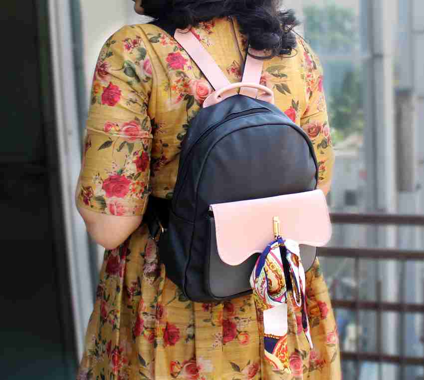 TIED RIBBONS Faux Leather Stylish Backpack for Coaching Casual Bag