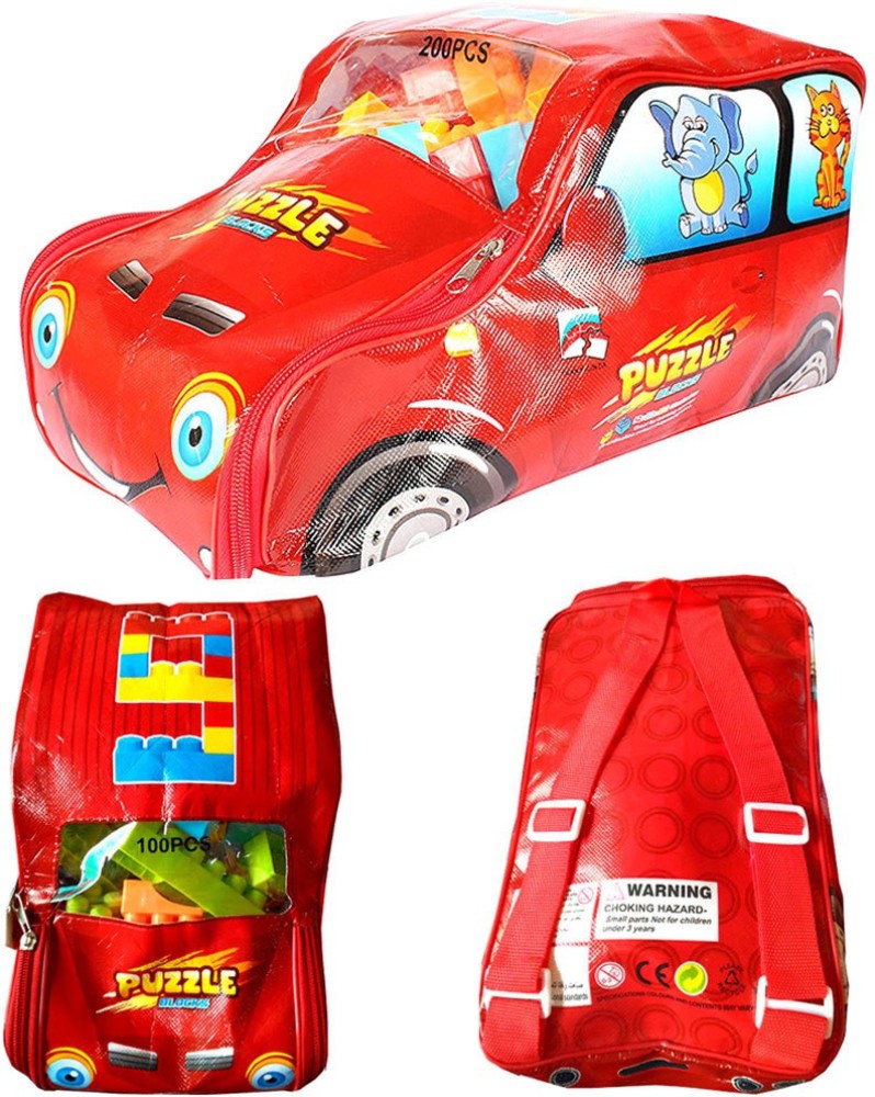 Planet of Toys 200 Pieces Building Blocks In Car Shaped Backpack - 200  Pieces Building Blocks In Car Shaped Backpack . Buy Building Blocks toys in  India. shop for Planet of Toys