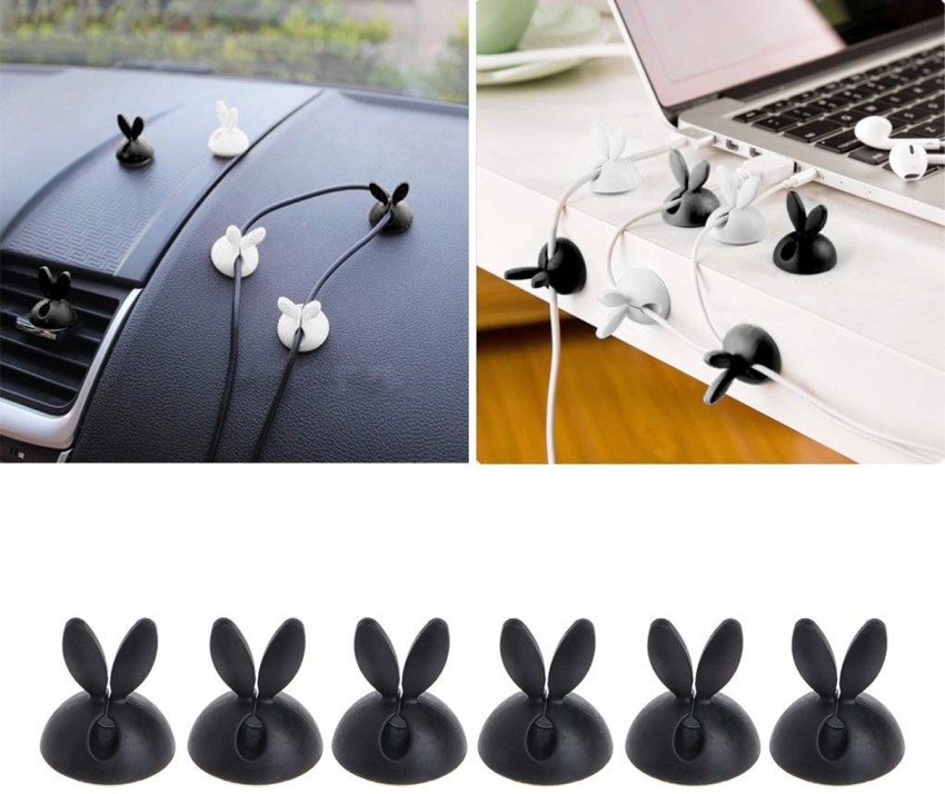 GANSTA Rabbit Shape 6 Pc Wire Clips Cab Cable Drop Clip Cable