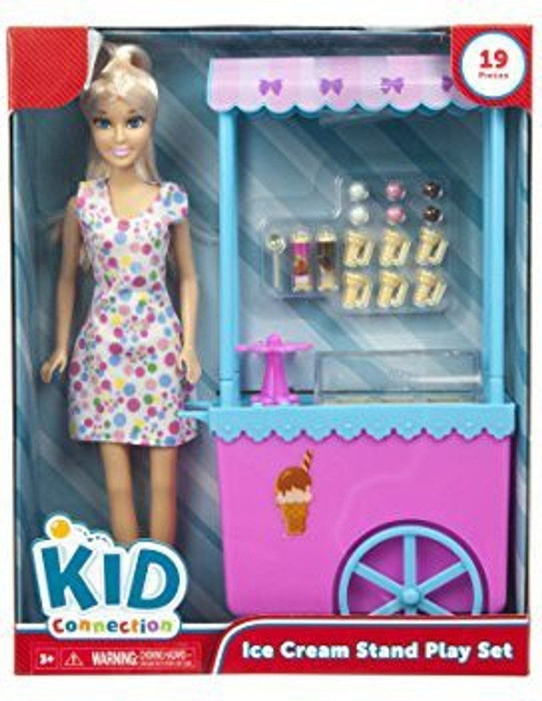 Kid Connections Kid Connection 19 Piece Doll Ice Cream Stand