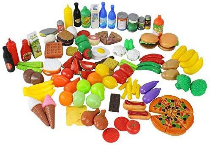 Fstop Labs Play Food Set For Kids & Toy Food For Pretend Play, Huge 130 Pieces  Pretend Food Toys Play Kitchen Toys Set With Childrens Educational Food Toys  For Toddlers Inspires Imagination