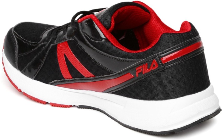 Fila black and red 2025 shoes