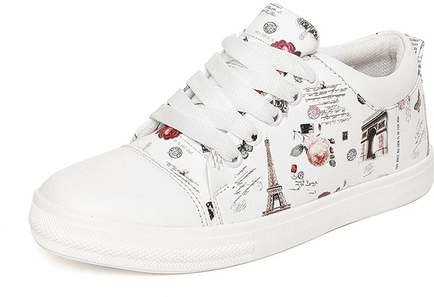 Come Shoe White Print Casual Shoes For Woman Sneakers For Women