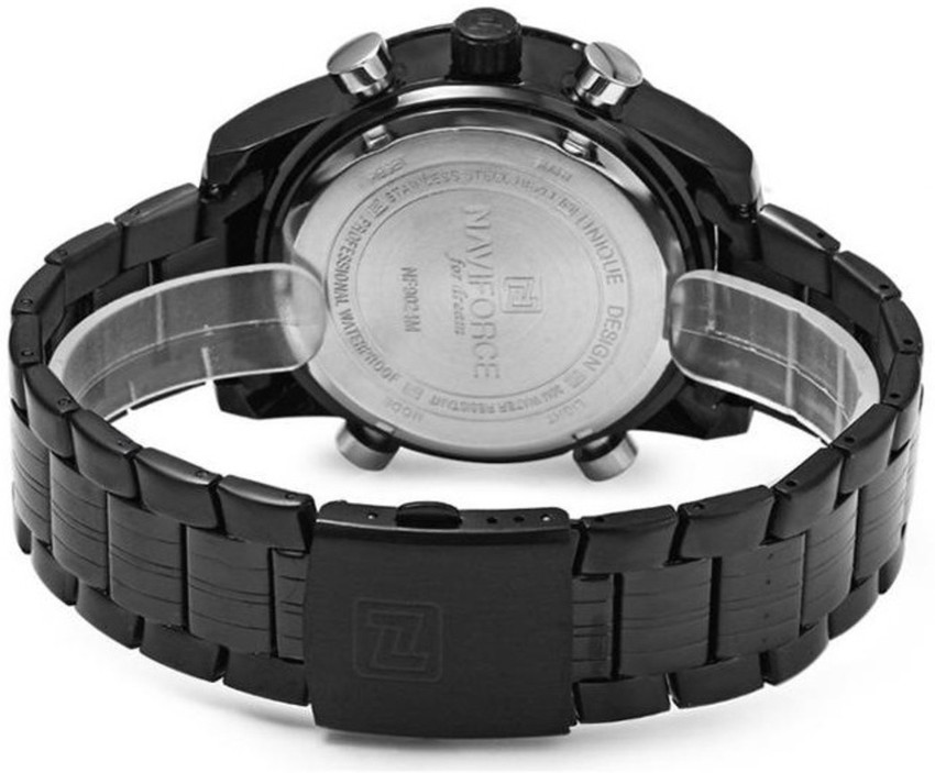NAVIFORCE Digital LED Men 2 time zone waterproof Watch Army