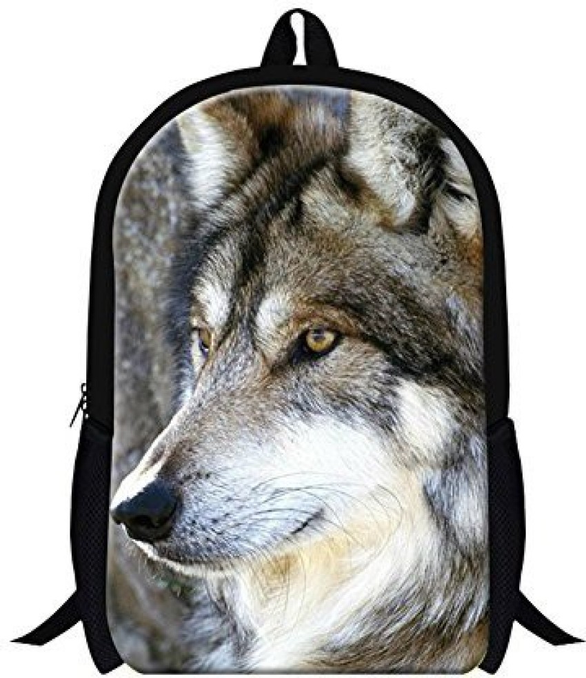 Golden Wolf GB00397 School College Laptop Backpack Black - ETCT