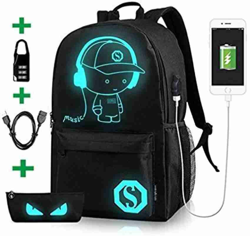 Hors Y Luminous School Backpack,ky Anime Cartoon Music Boy