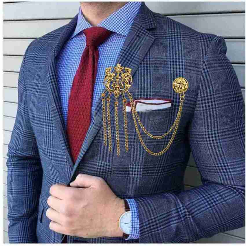 Men's suit best sale brooch online