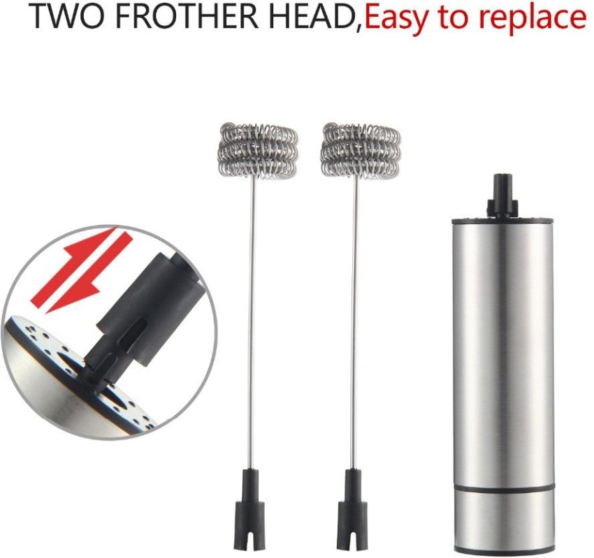 2PCS Milk Frother Handheld Battery Operated - Electric Whisk