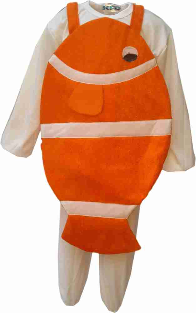KAKU FANCY DRESSES Nemo Fish Costume -Orange, 5-6 Years, For Boys