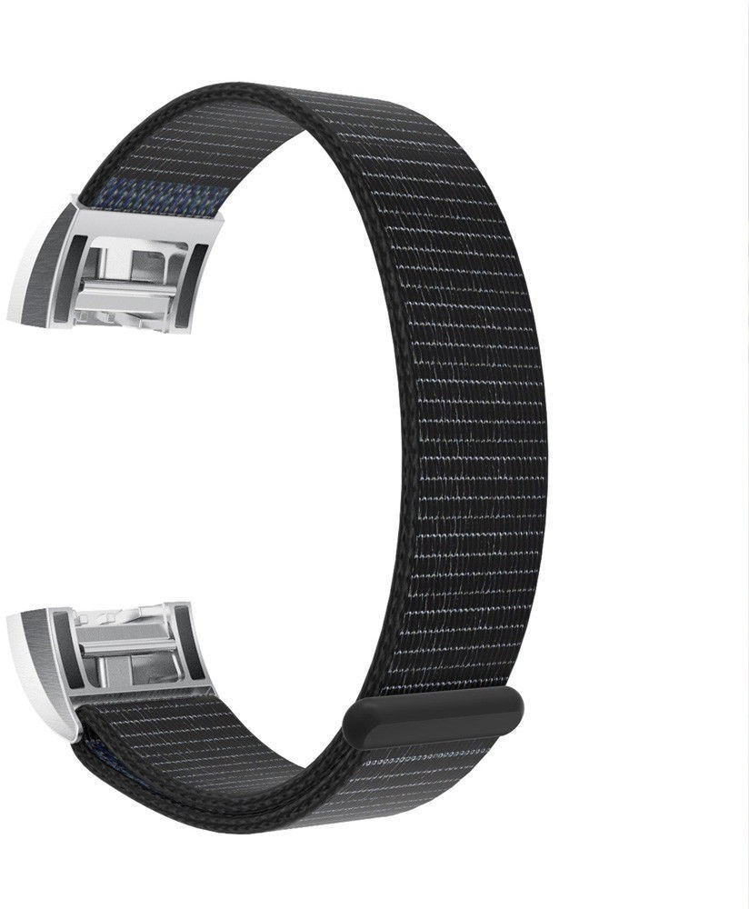 CellFAther Nylon Strap Band For Fitbit Charge 2 L S Offical Black