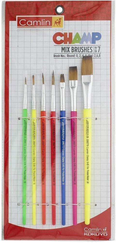 Flipkart Camlin Champ Mix Brush Set Pack of 7 Multicolor