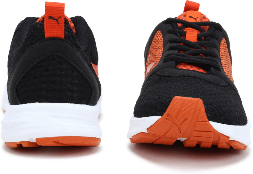 Puma black and orange shoes store
