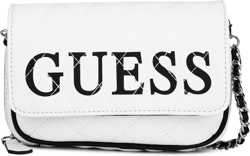 Guess white sling shop bag