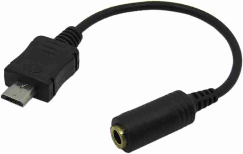 pels adjektiv paperback AIEK AUX Cable 0.14 m Micro Usb Interface To 3.5 Mm Female Plug Earphone -  AIEK : Flipkart.com