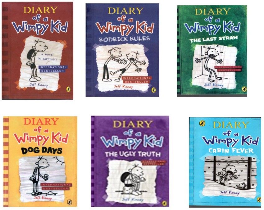 Set Of 6(Six) Books Of Diary Of Wimpy Kid By Jeff Kinney-Diary Of