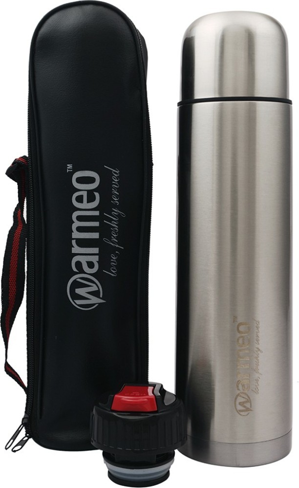 1L Stainless Steel Vacuum Insulated Flask With Pouch