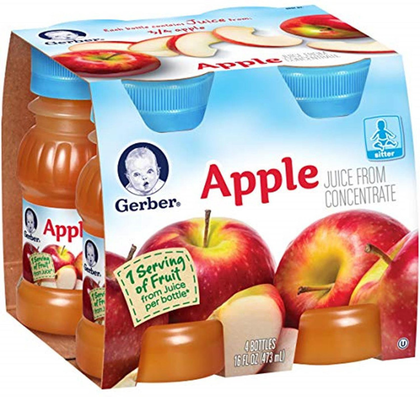 Gerber apple 2025 juice 4 oz