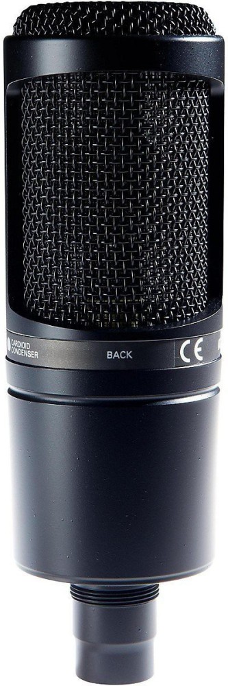 Audio Technica AT2020 Cardioid Condenser Studio XLR Microphone, Black  Microphone - Audio Technica 