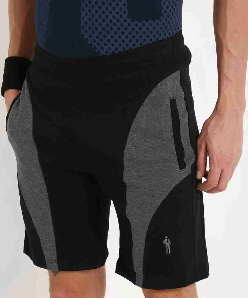JOCKEY Solid Men Black Grey Sports Shorts Buy Black Charcoal