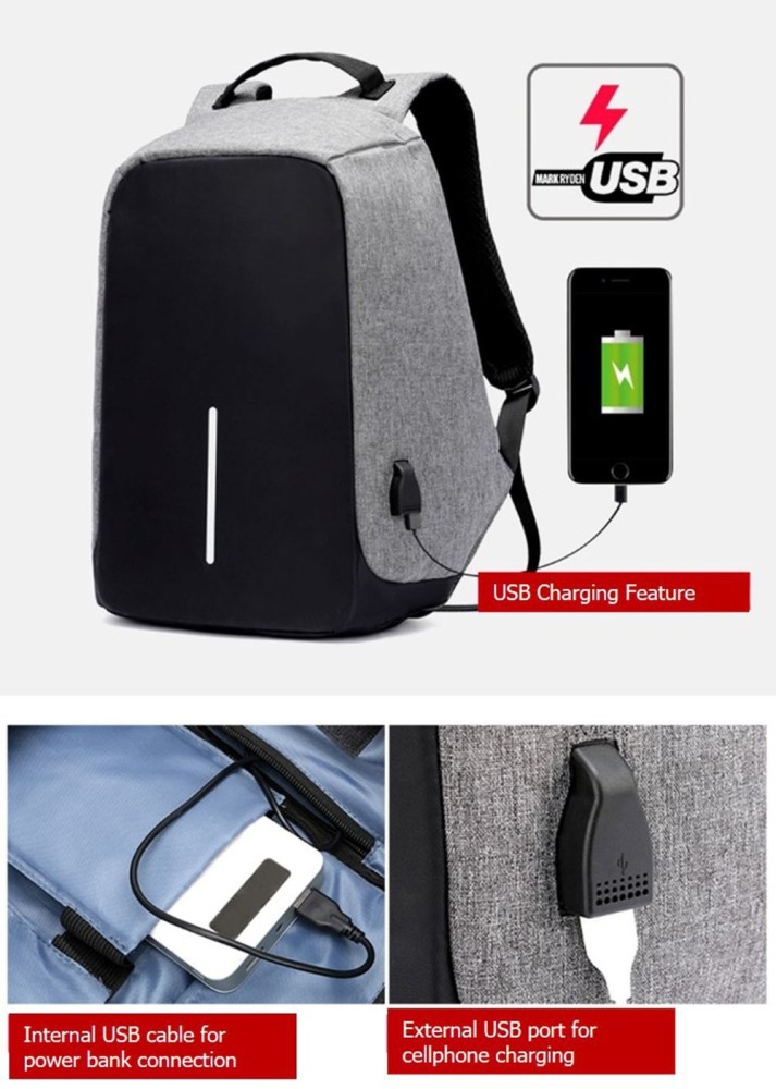 Lumzag Smart Backpack with Wireless Charger, Power Bank, Back View Camera  and More | Gadgetsin