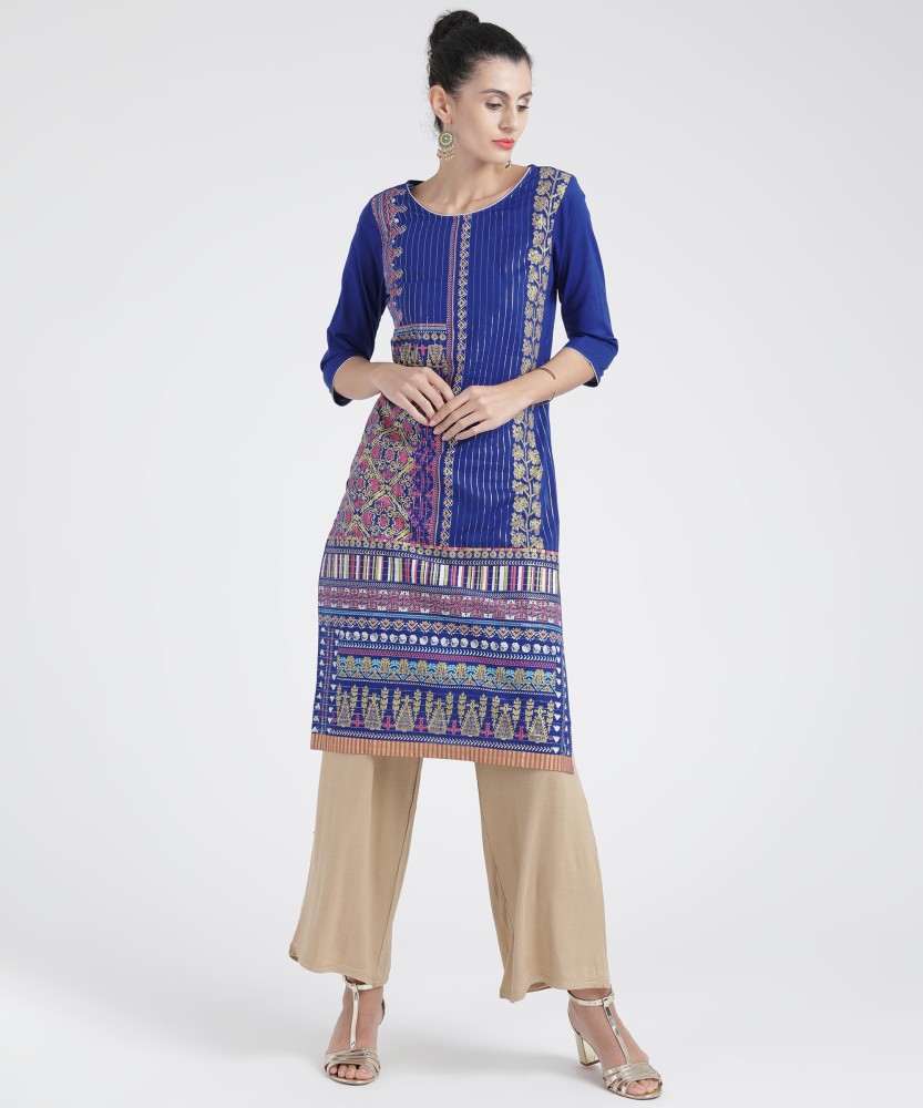 Aurelia Women Printed Straight Kurta Buy Aurelia Women Printed