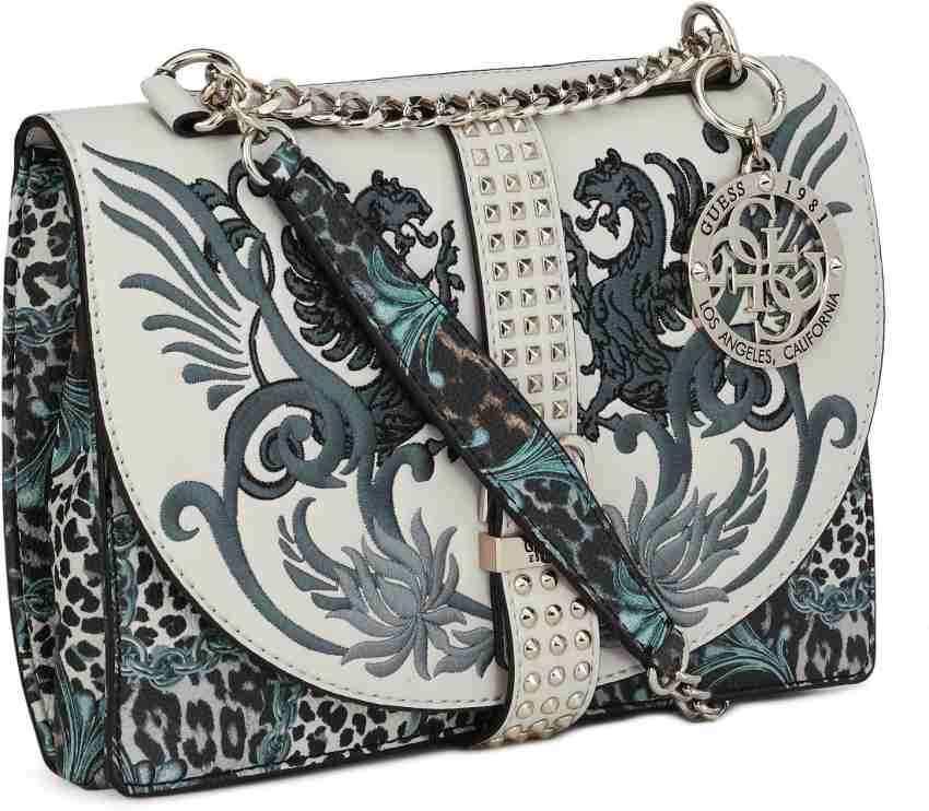 GUESS Blue Sling Bag EILEEN BLUE MULTI Price in India Flipkart