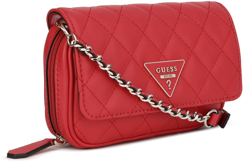 Guess sling hotsell bag red