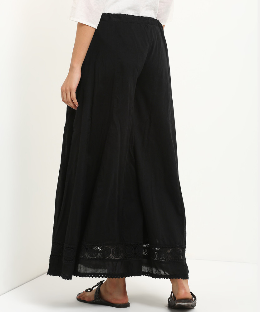 Buy BIBA Regular Fit Women Black Trousers Online at Best Prices