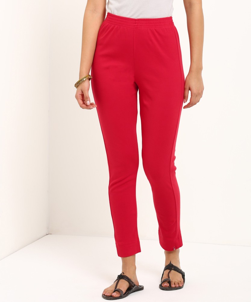 Biba Red Regular Fit Leggings