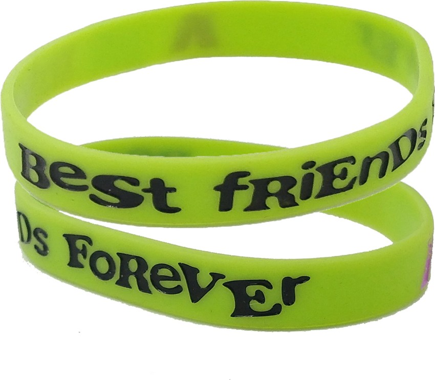 M Men Style Friendship Day Best Friend Word Wristband Silver Metal And  Stainless Steel Bracelet For