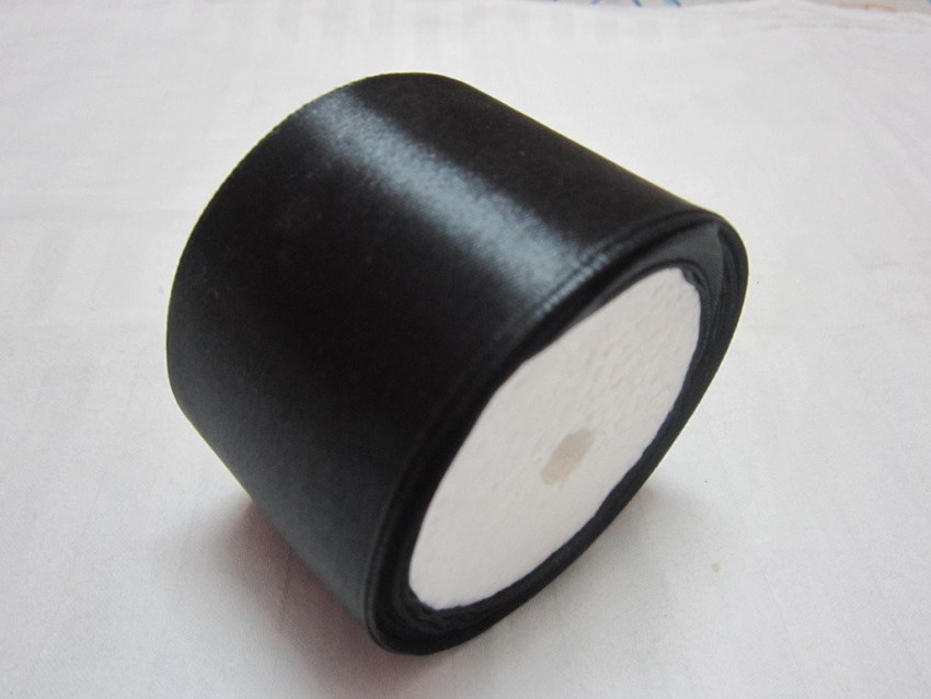 2 inch black clearance satin ribbon