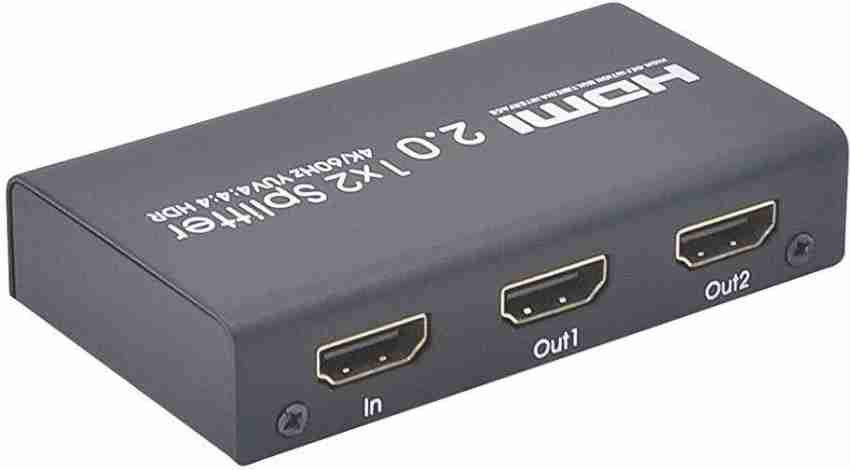 microware HDMI 2.0 HDR HDMI Splitter 1x2, Ultra HD 4K@60Hz Resolution with  HDR YUV 4:4:4 and HDCP2.2, Metal Shell 3D HDMI Splitter Media Streaming  Device - microware 