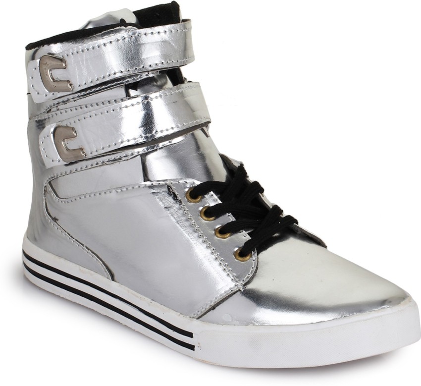 Appe Men s Casual High Top Silver Shoes Appe 00296 Dancing Shoes For Men Buy Appe Men s Casual High Top Silver Shoes Appe 00296 Dancing Shoes For Men Online at Best Price