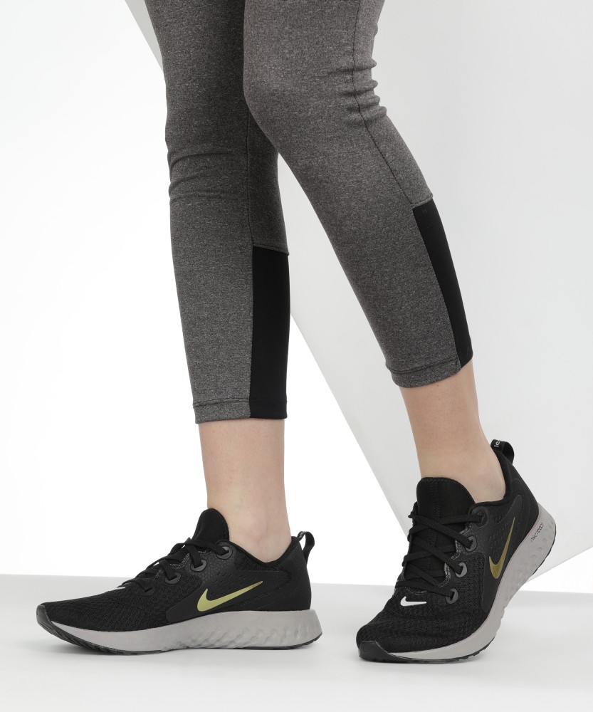 Nike legend react women's running shoes black deals