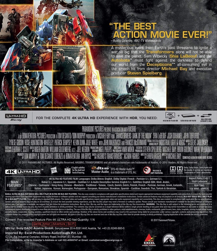 Transformers dark of the deals moon hindi movie