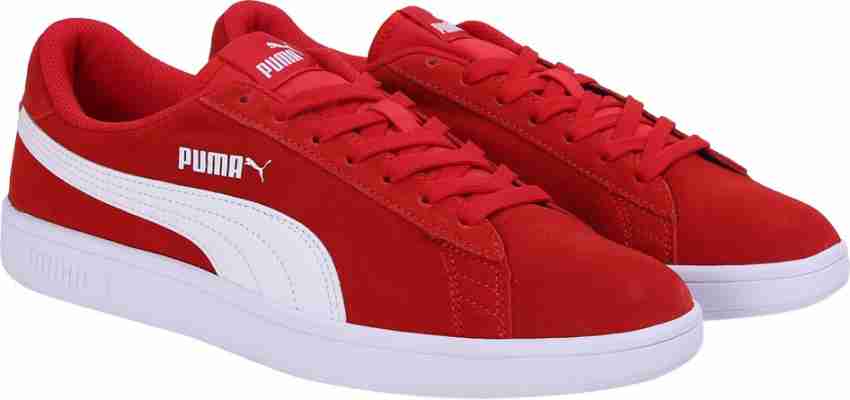 Puma white hot sale red shoes