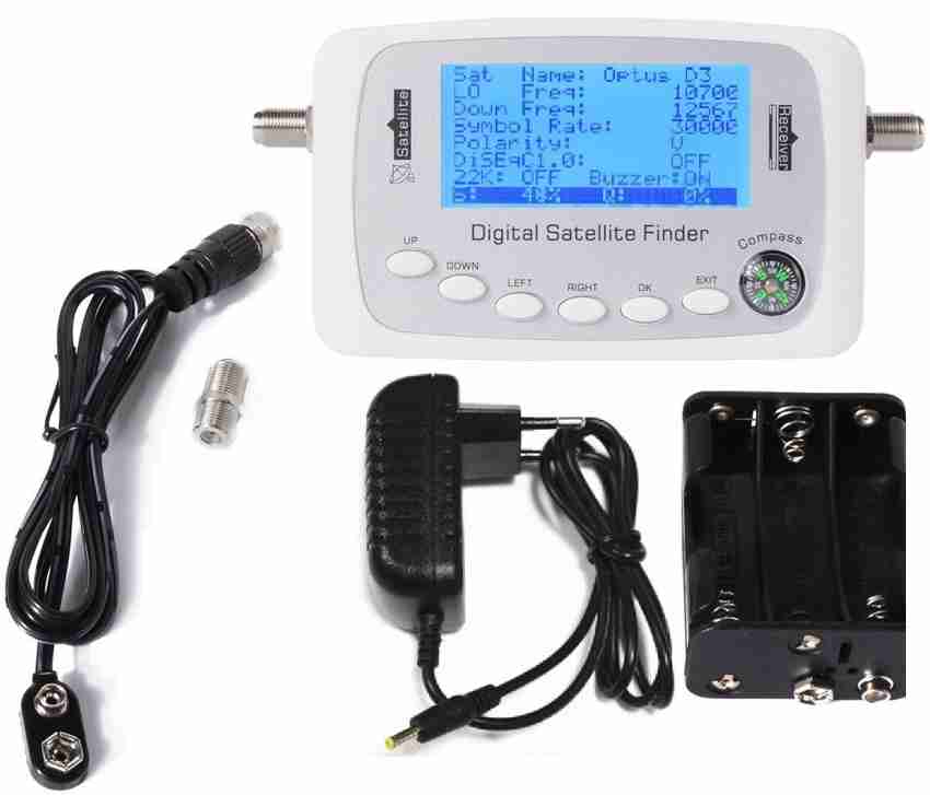  Digital Satellite Finder, LCD Screen Satellite Detection  Satellite Measuring Device Signal Strength Dish Sat Compass with Built in  Signal Alarm Buzzer : Electronics