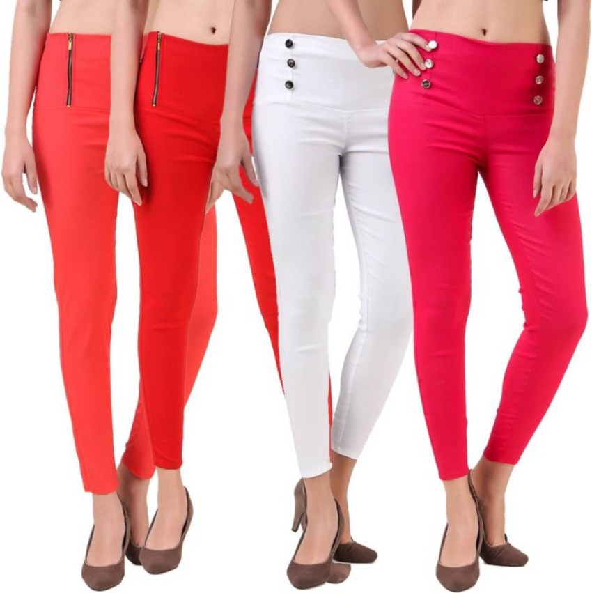 Girls Shopping Red Jegging Price in India - Buy Girls Shopping Red Jegging  online at