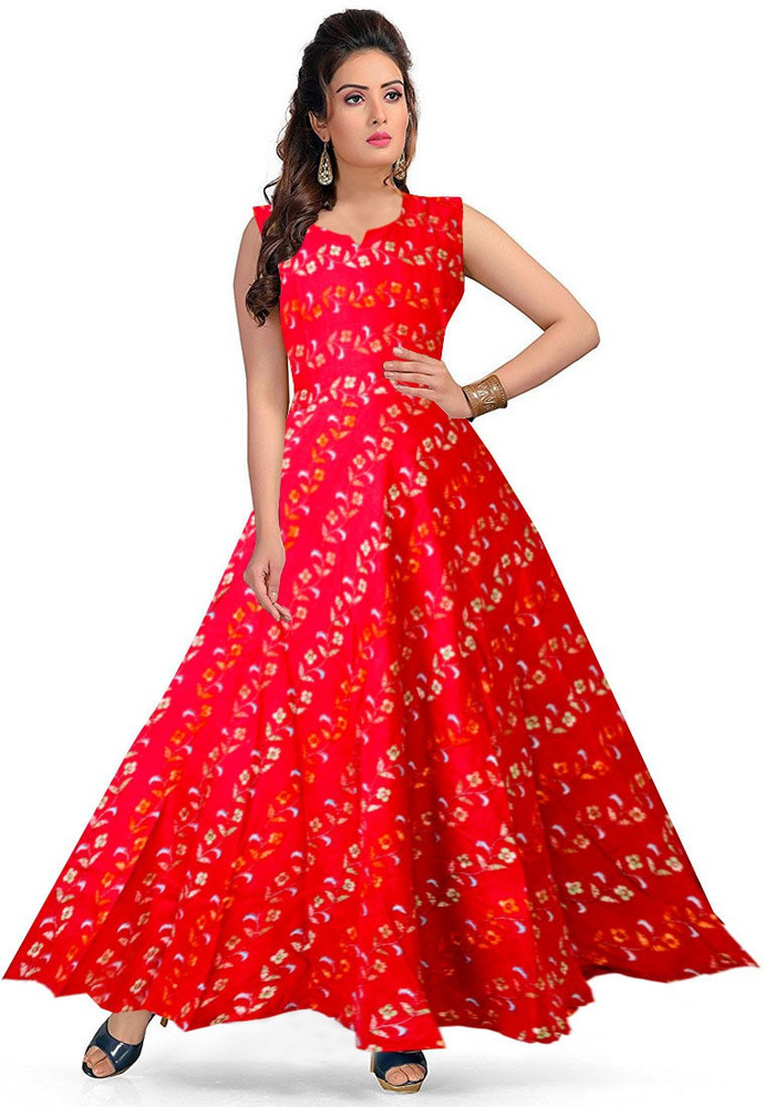 Red gown on flipkart clearance