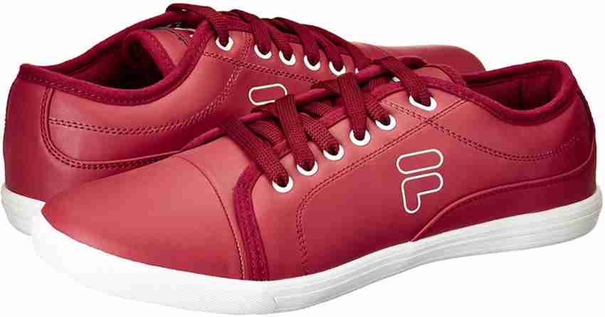 Fila maroon sneakers hotsell