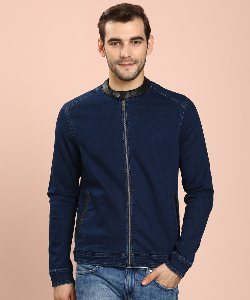 Mens denim aviator jacket store