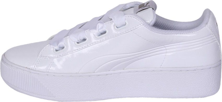 Puma vikky platform ribbon on sale white