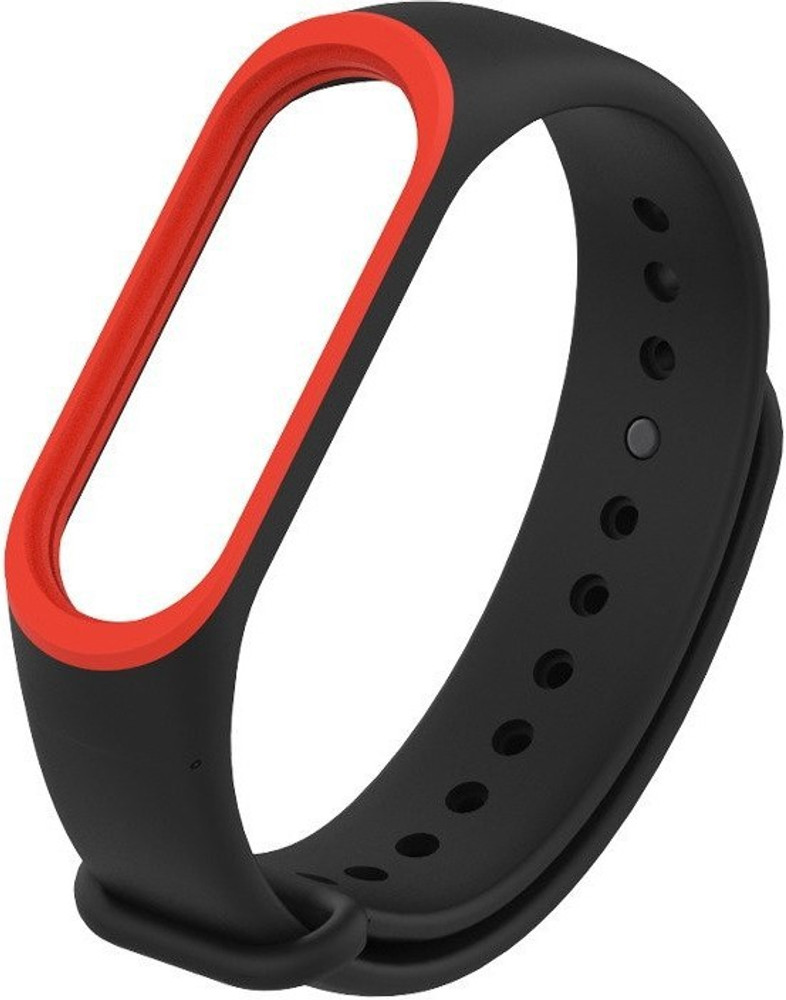 Veronic Mi band 3 Dual Color Black Red Strap Replacement Strap for Mi band 3 Smart Band Strap Price in India Buy Veronic Mi band 3 Dual Color Black Red Strap