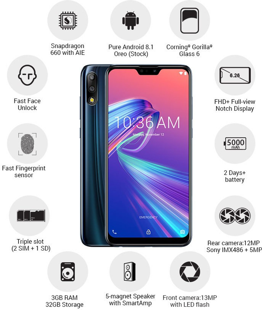 ASUS ZenFone Max Pro M2 ( 32 GB Storage, 3 GB RAM ) Online ASUS ZenFone Max Pro M2 ( 32 GB Storage, 3 GB RAM ) Online