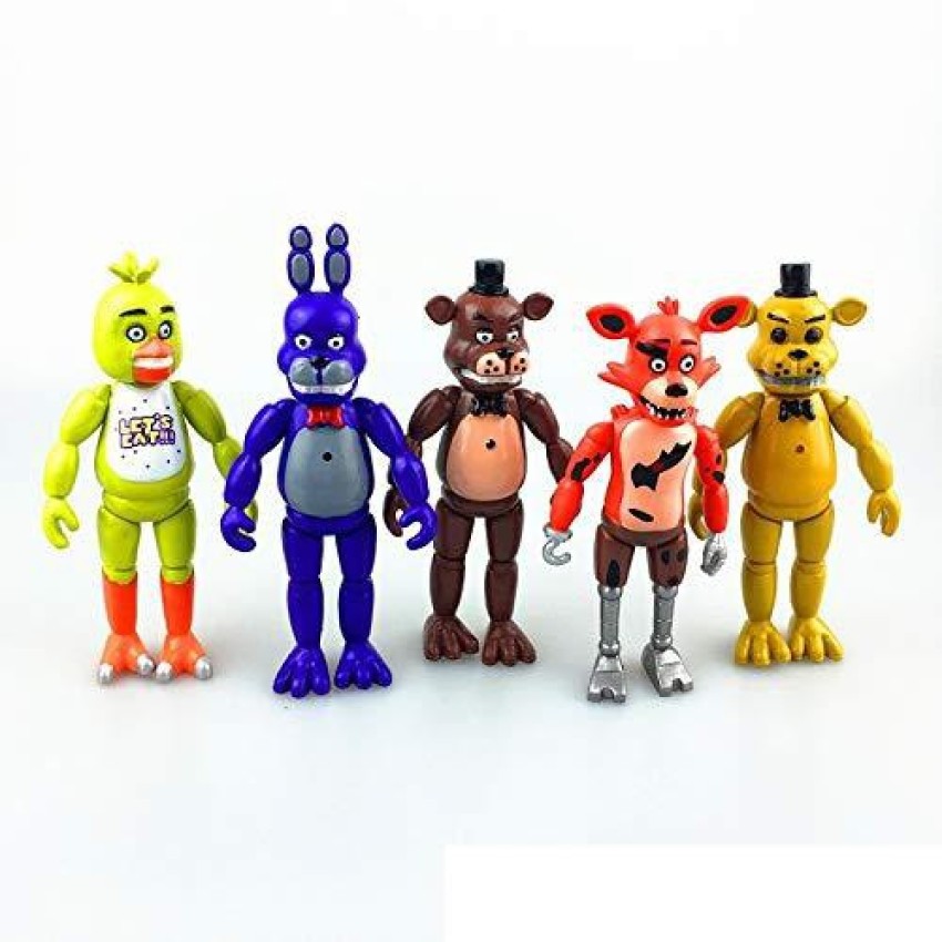 FNAF Five Nights ActivBreach Figurines d'action Freddy, Bonnie, Fcedar Toy  5, Fazbear Bear Butter Model Toys, Cadeau pour enfants, 4 pièces par